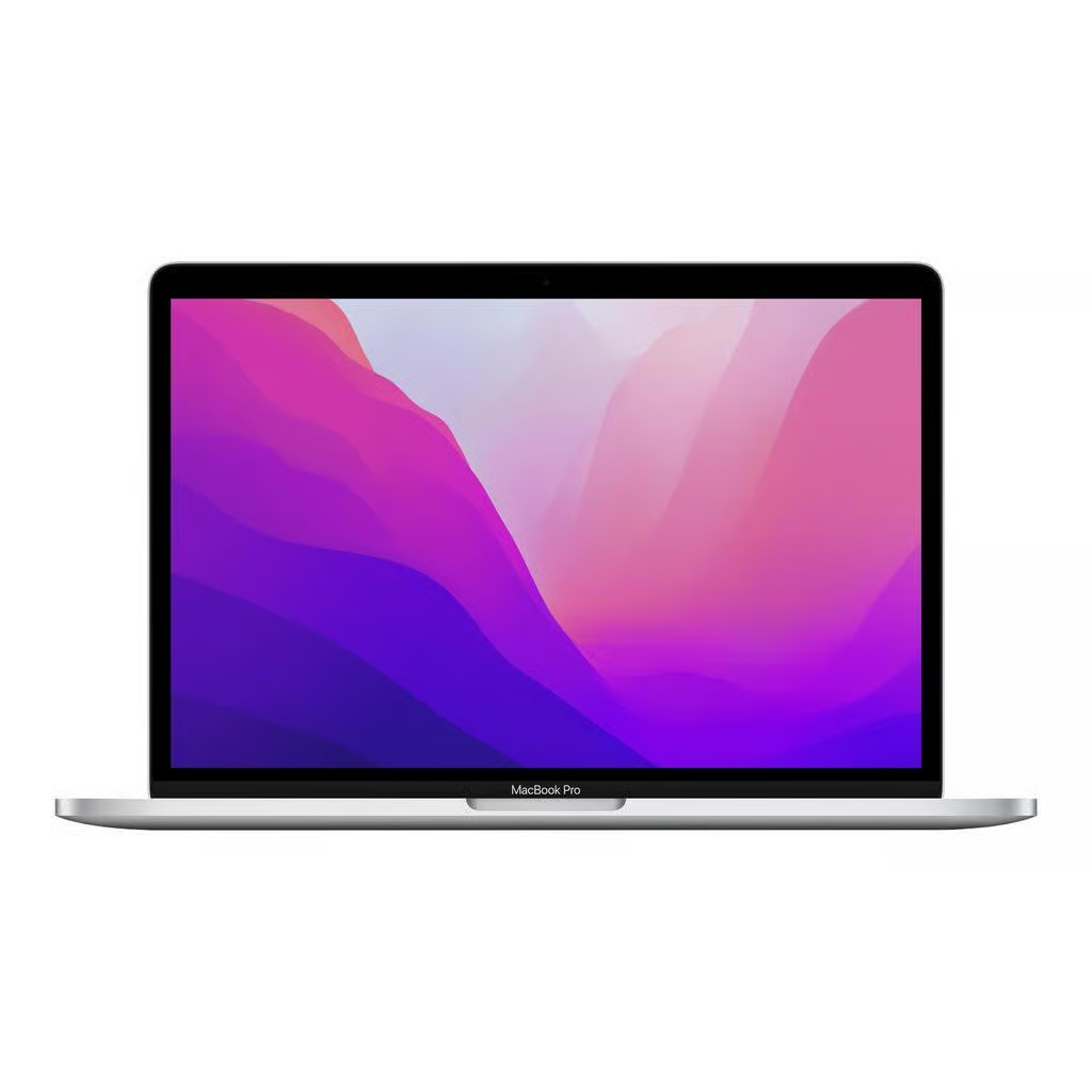 [MBP13-22-S25-R8-M28C10G-AR-CPO] MacBook Pro 13" 2022 M2 8C10G (256 Go SSD, 8 Go RAM, Argent, Parfait état)